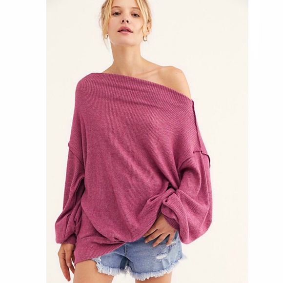 Free People Tops - Free People Main Squeeze Hacci Slouchy Boho Top